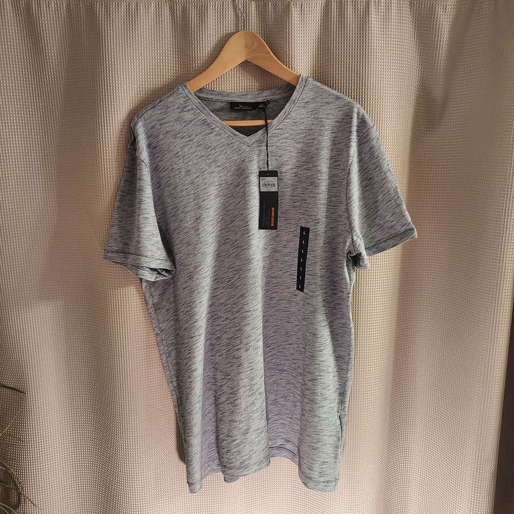 Men's Gray V-Neck T-Shirt